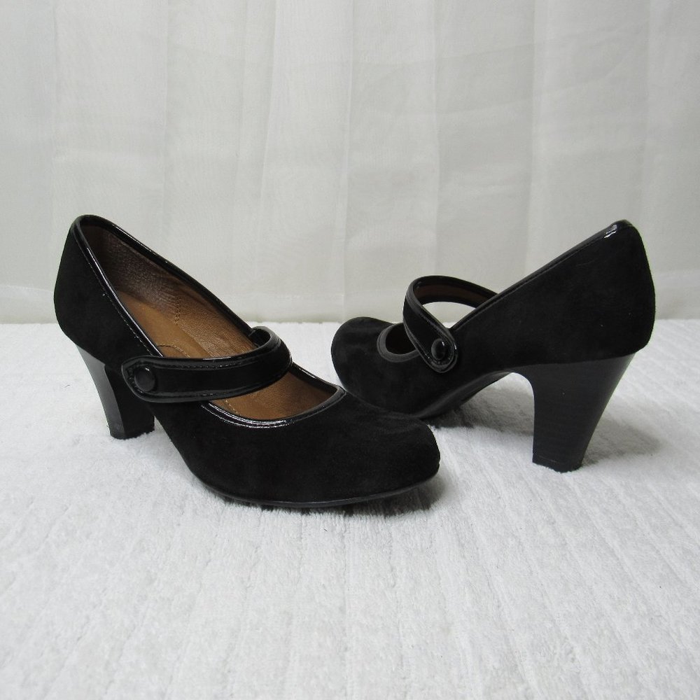 Softshoe by Medicus Black Suede Shoes Women 8.5 M Gothic Lolita Coquet Academia